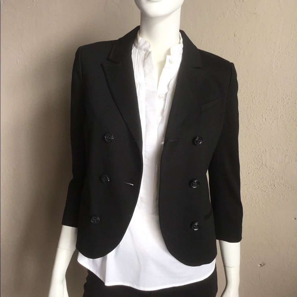Diane Von Furstenberg black cropped blazer
